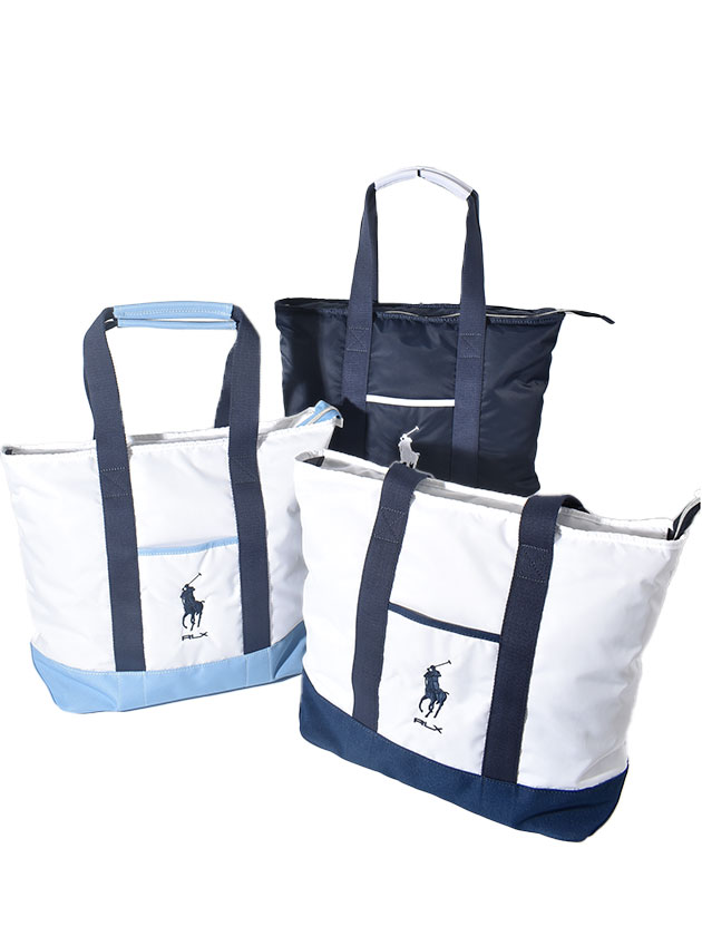 ラルフローレンゴルフ トートバッグ RLT110（ホワイト×ブルー