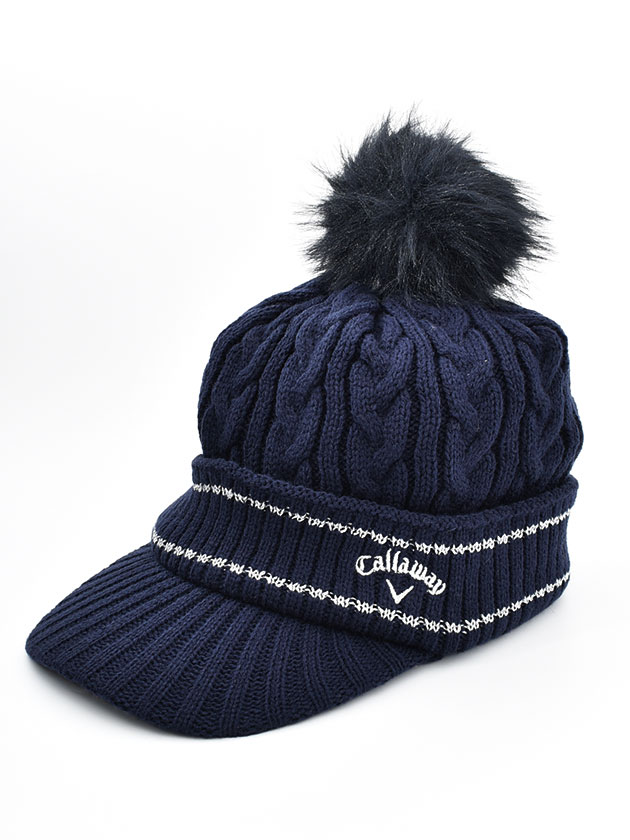 キャロウェイ 25年秋冬新作 ケーブル編みニットキャップ C25291218
