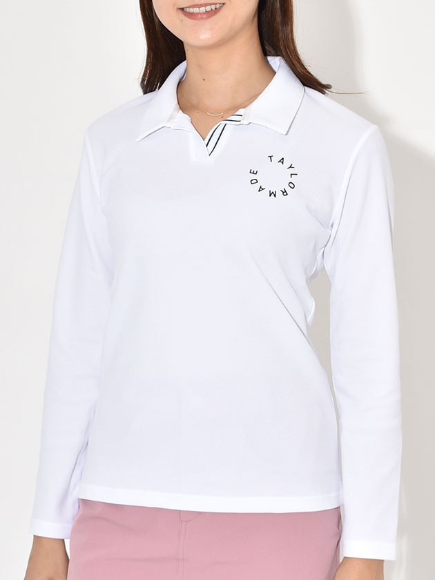 テーラーメイドゴルフ 25年秋冬新作 サークルロゴ長袖ポロシャツ TL536