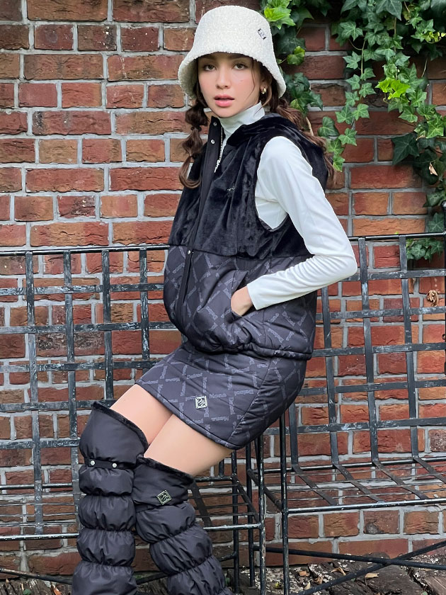 モナデルソル 25年秋冬新作 中綿スカート M0077（ホワイト