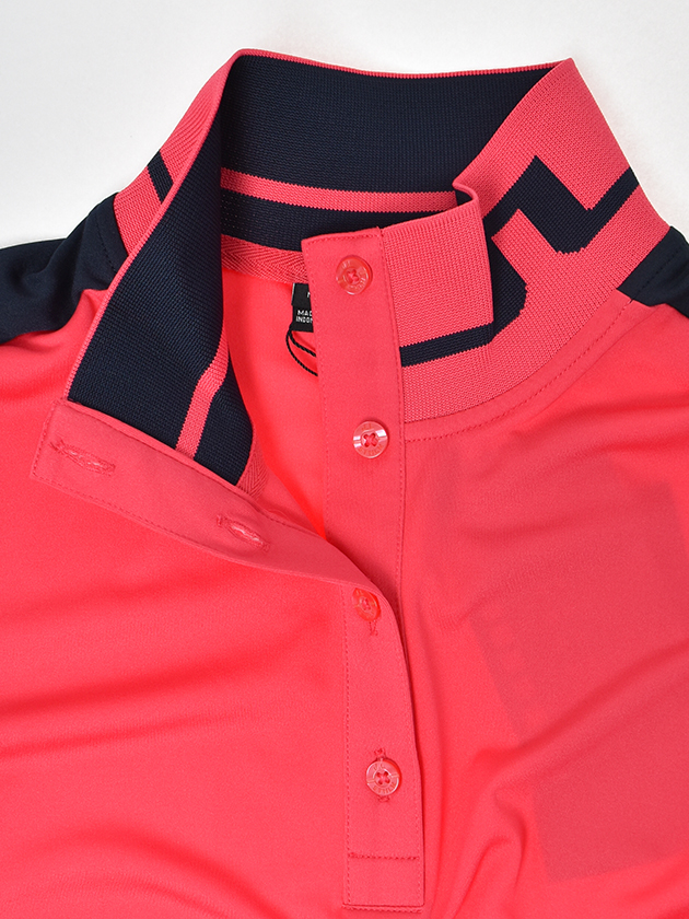 ジェイリンドバーグ ネックサイドロゴ半袖ポロシャツ 072-28446