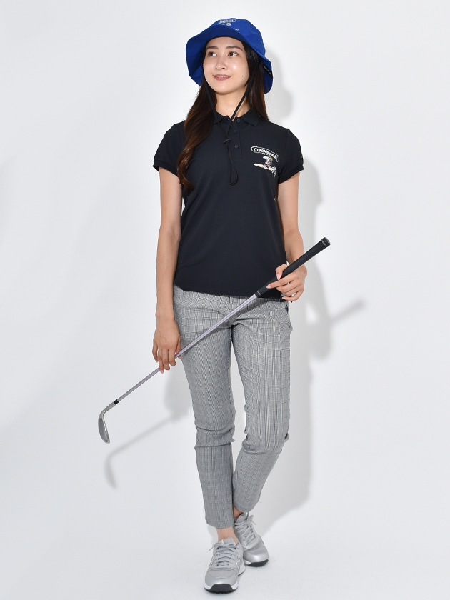 スヌーピーゴルフ 半袖ポロシャツ 642-4960500（ブラック