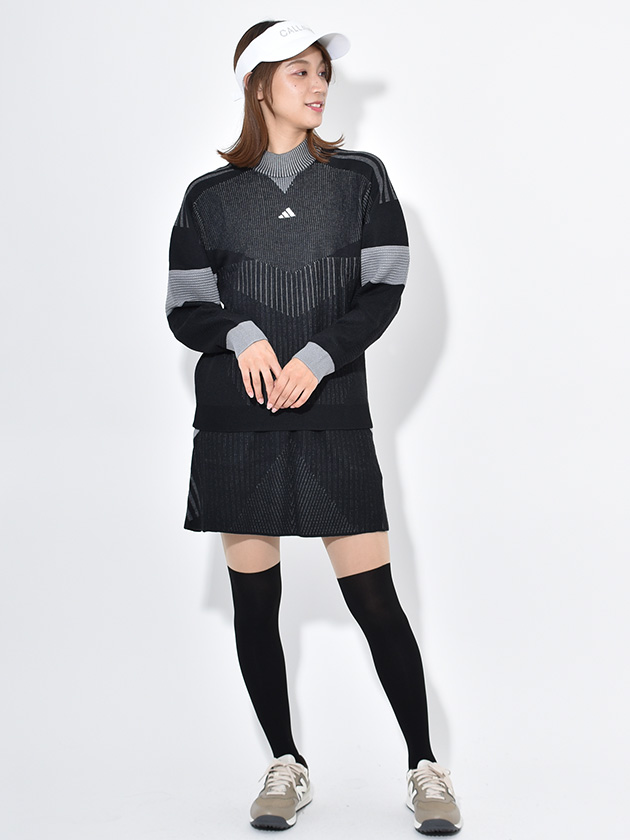 アディダスゴルフ アーカイブグラフィック モックネック 長袖セーター