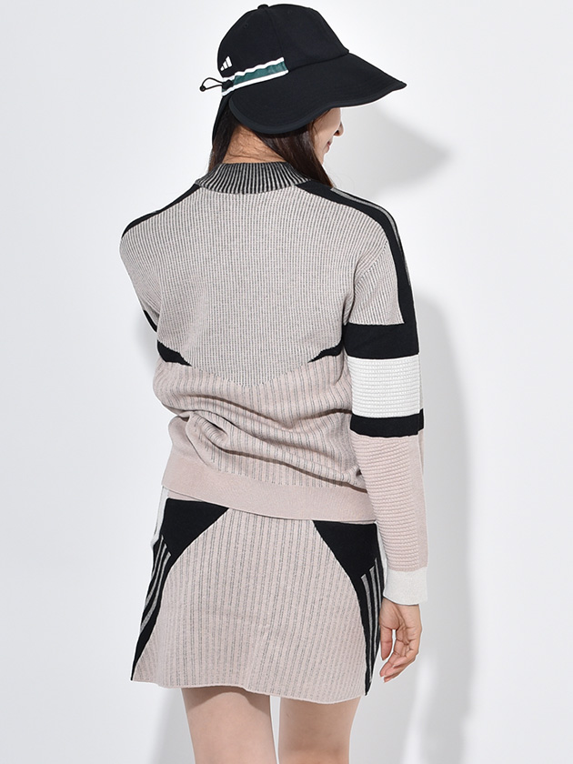 アディダスゴルフ アーカイブグラフィック モックネック 長袖セーター