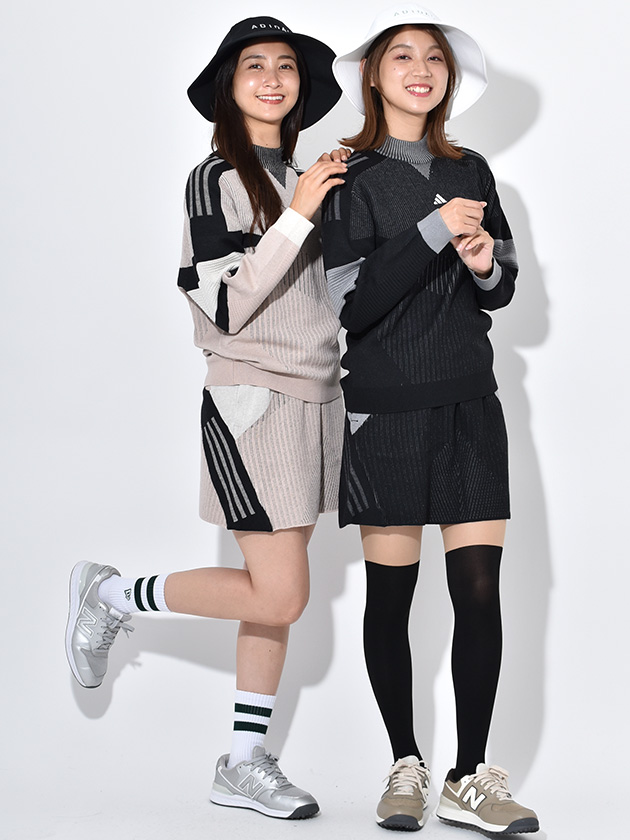 アディダスゴルフ アーカイブグラフィック モックネック 長袖セーター