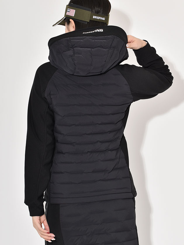 ブリーフィングゴルフ 【防風】ハイブリットダウンフーディーブルゾン