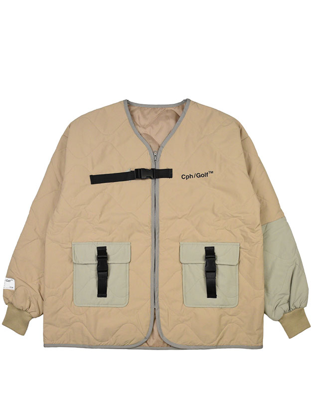 キャプテンズヘルムゴルフ 中綿ノーカラージャケット(メンズ) CHG25-AW