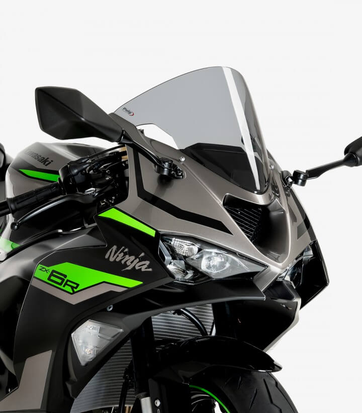 Kawasaki ZX-6R Ninja (24-25) Puig R-Racer Smoked Windshield 21832H