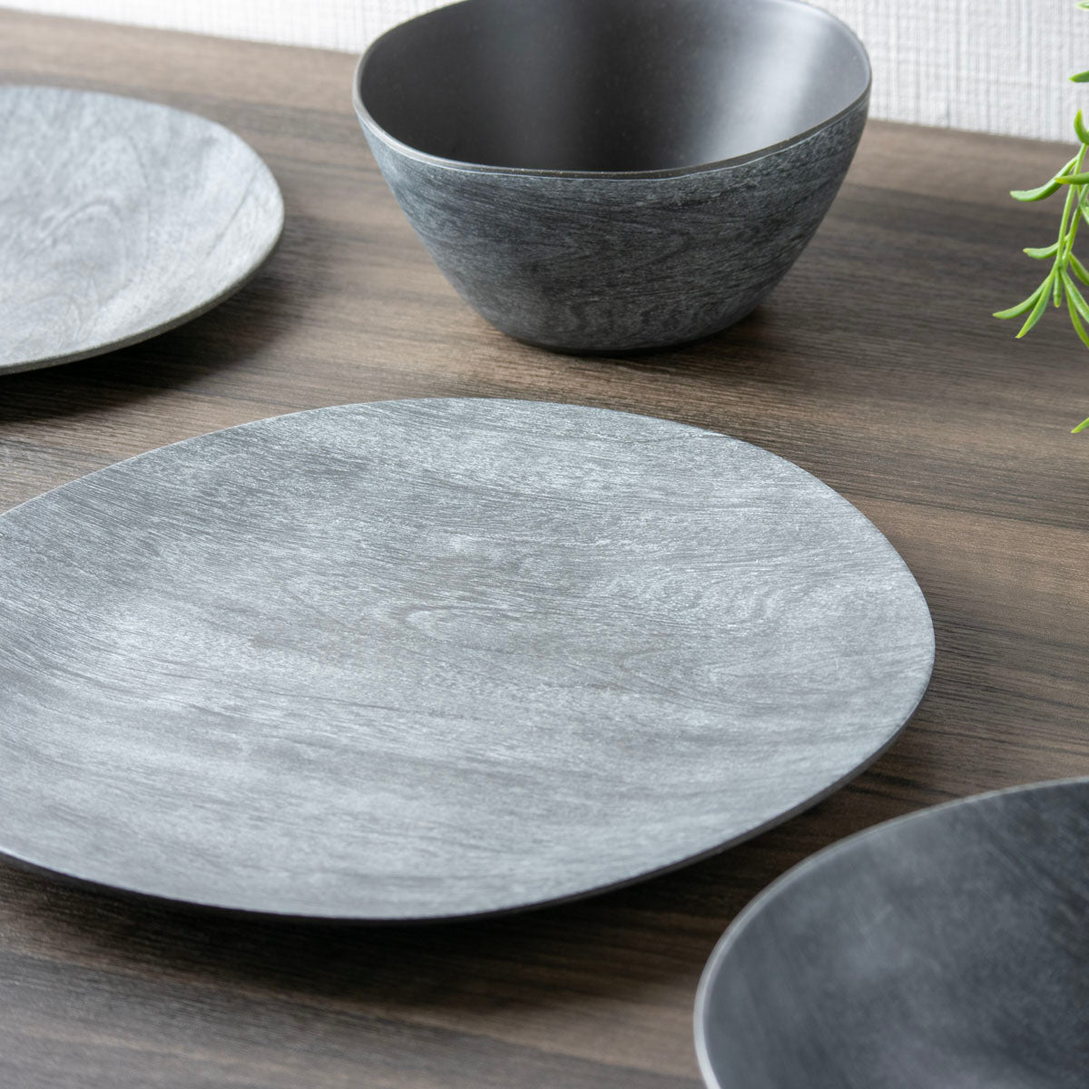 木目調 ディナープレート 27cm ブラック 【プランタ】 – アボード