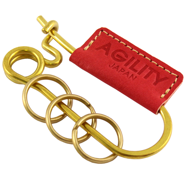 エパングルキーホルダー』(全6色)東京レザー/安全ピンの形のレザー