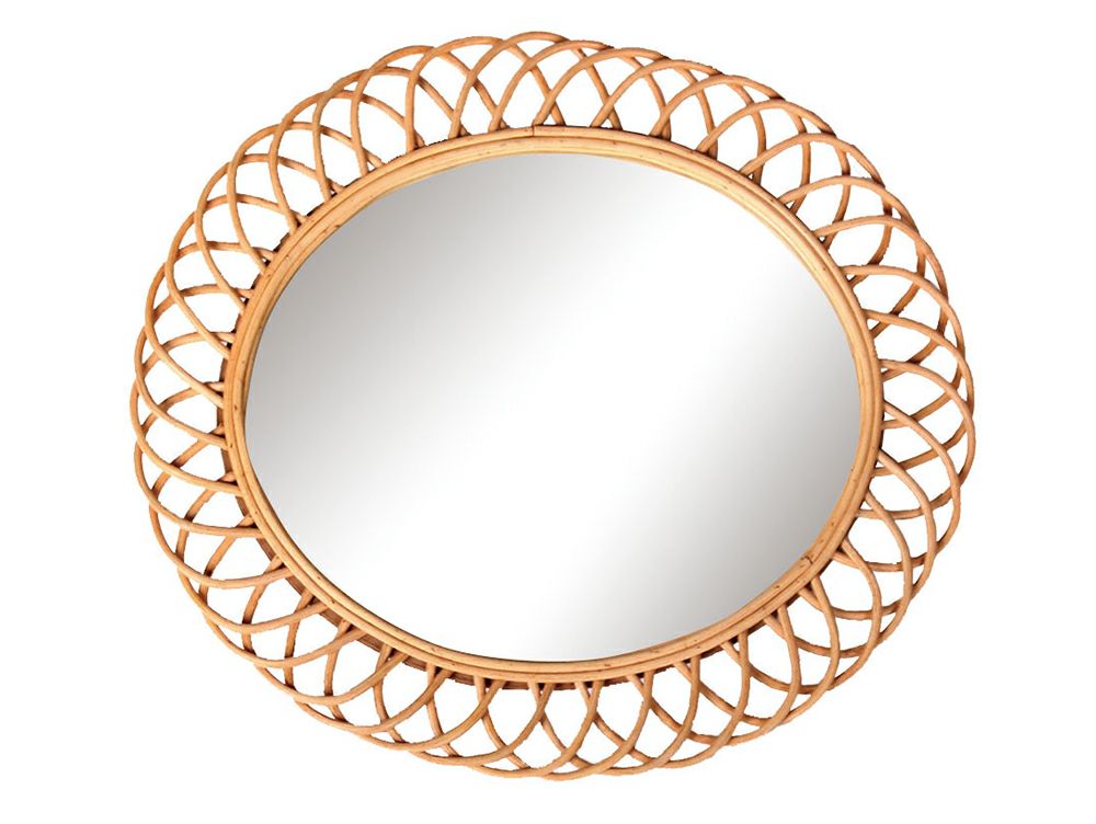 ロッタ ラタン ミラー エリプス L | 家具・インテリア a.depeche