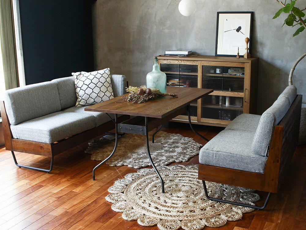 取扱終了][新仕様] ウォーム LD ソファ アームレス ヘリンボーン - a