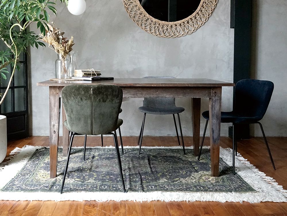 ジップ デザイン チェア コーデュロイ - a.depeche(アデペシュ)