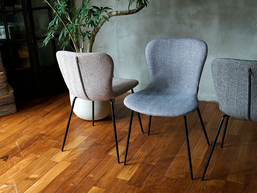 ジップ デザイン チェア ヘリンボーン - a.depeche(アデペシュ)