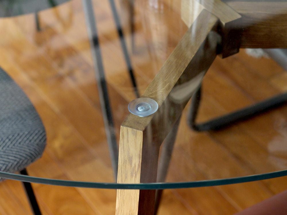 Gノット ガラス テーブル 1200 ラウンド - a.depeche(アデペシュ)