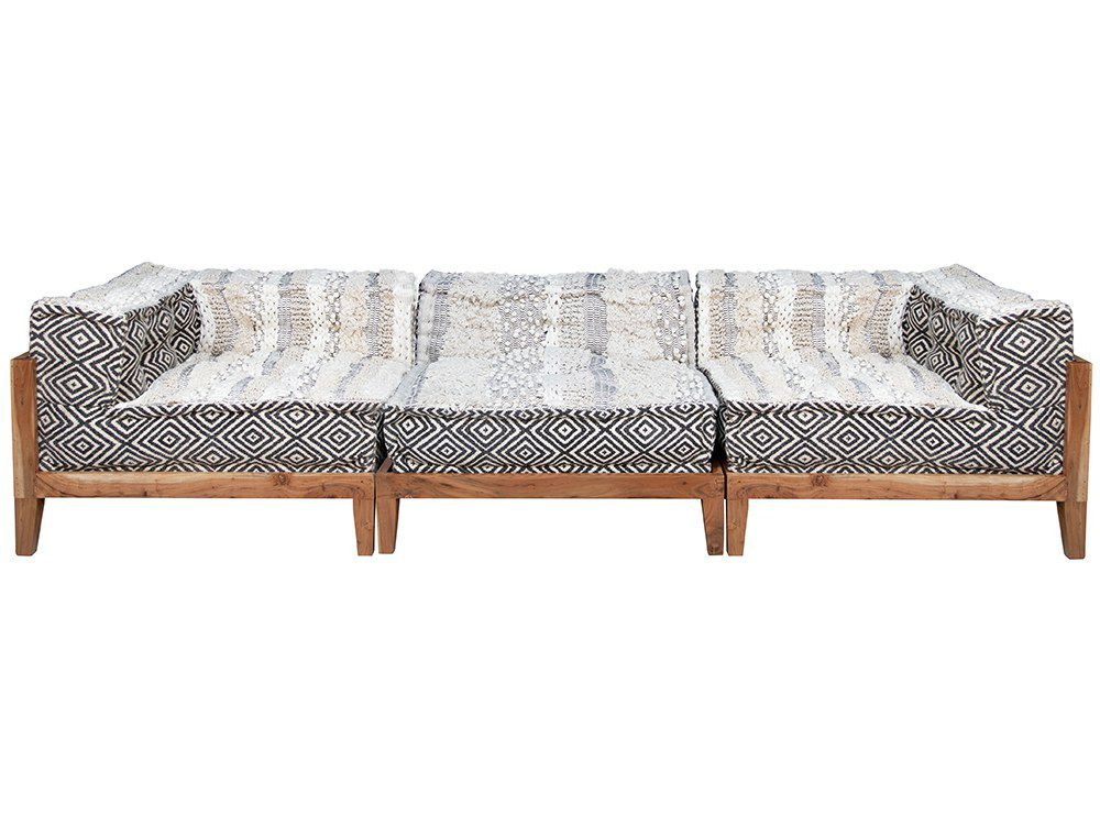 送料無料】ブロックマルチ ソファ レフト コーナー マック ホワイト