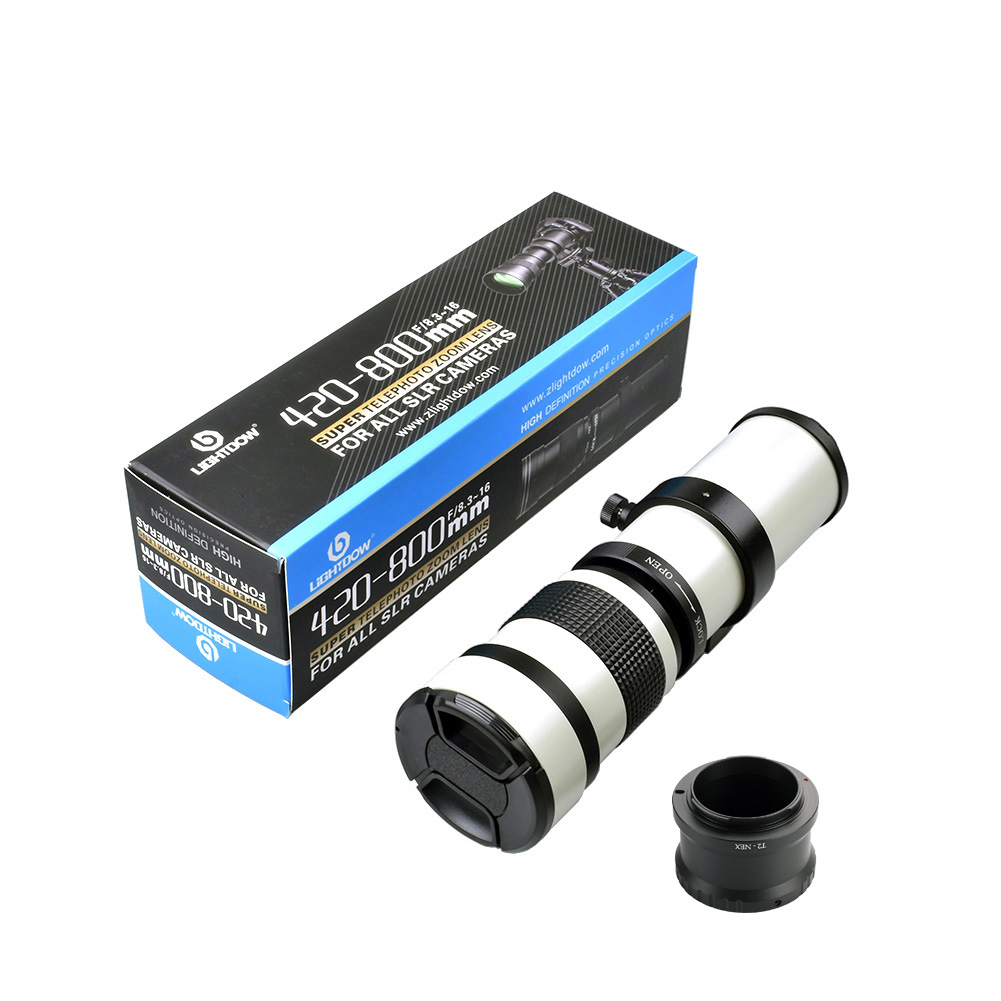 Lightdow 超望遠マニュアルズームレンズ 420-800mm F8.3-16 T2 リング