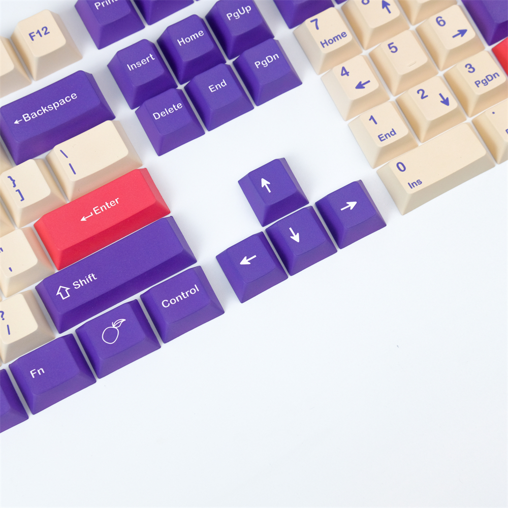 GMK Plum Keycaps Cherry Profile DYE Subbed PBT Key Cap ANSI Layout