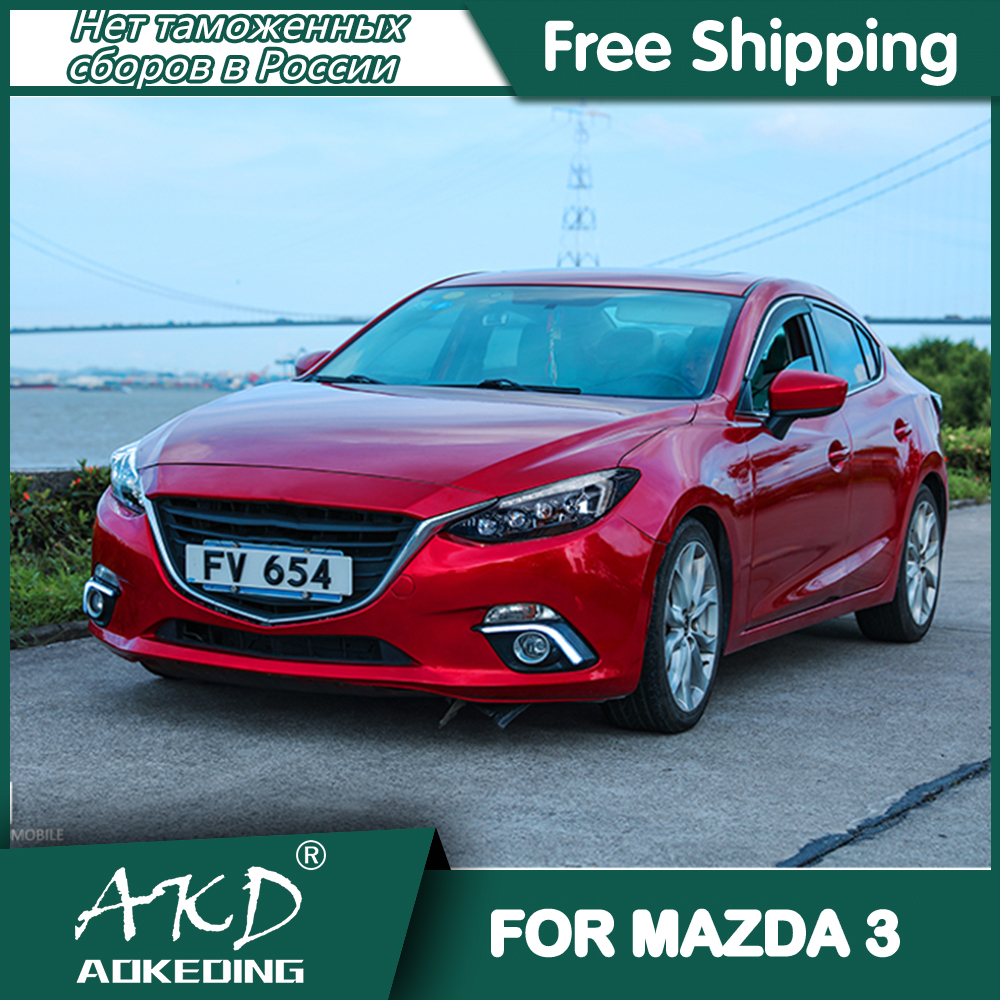 ヘッドライトマツダ3 2014-2016アクセラdrlライトヘッドランプled