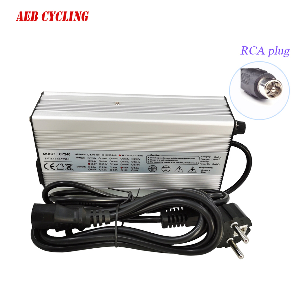 リチウムイオン充電器MATE Xバイク用充電器、RCA充電プラグ付き充電器