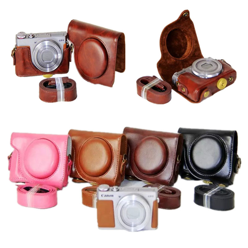 PU Leather Camera Bag Case For Canon Powershot G9X Mark II G9X2