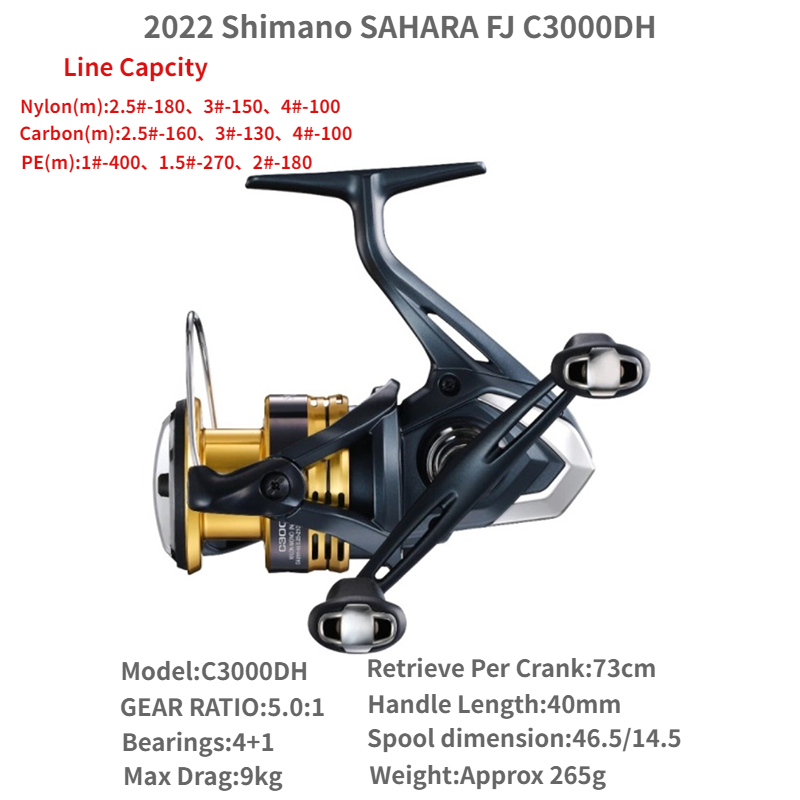 2022 SHIMANO SAHARA FJ 500 1000 C2000S C2000SHG 2500 2500SHG C3000