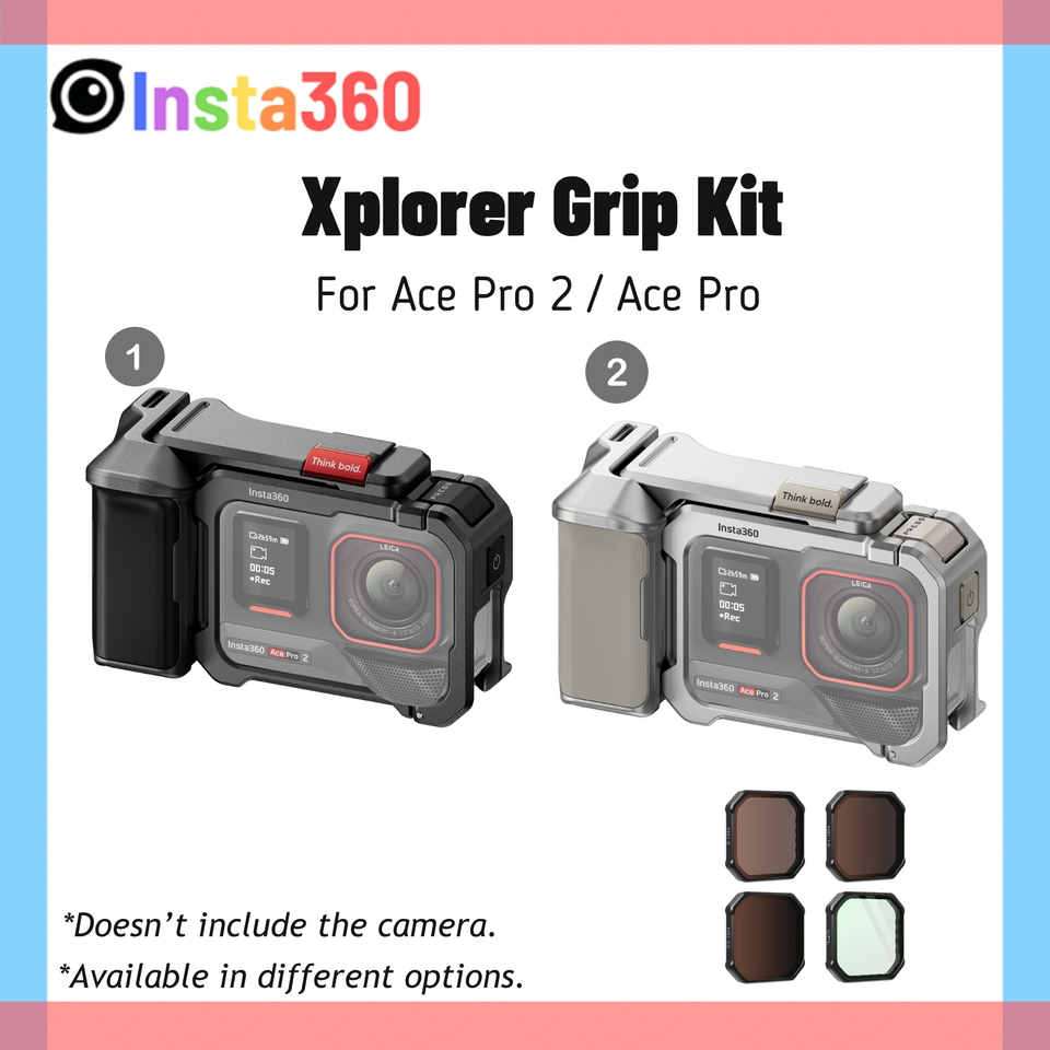 Insta360 Ace Pro 2 Xplorerグリップキット アルミメタルケース 人間