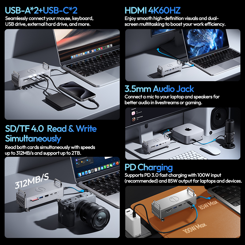 Ulanzi QT03 Docking Station with SSD Enclosure 2-in-1 Minimalist