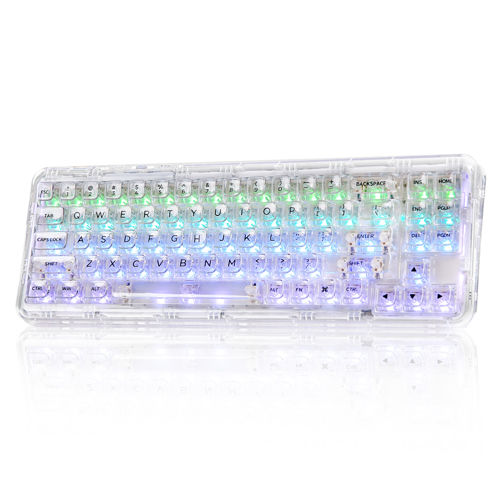 YUNZII X71 ホワイト 68% レイアウト ワイヤレス BT/2.4G/USB-C