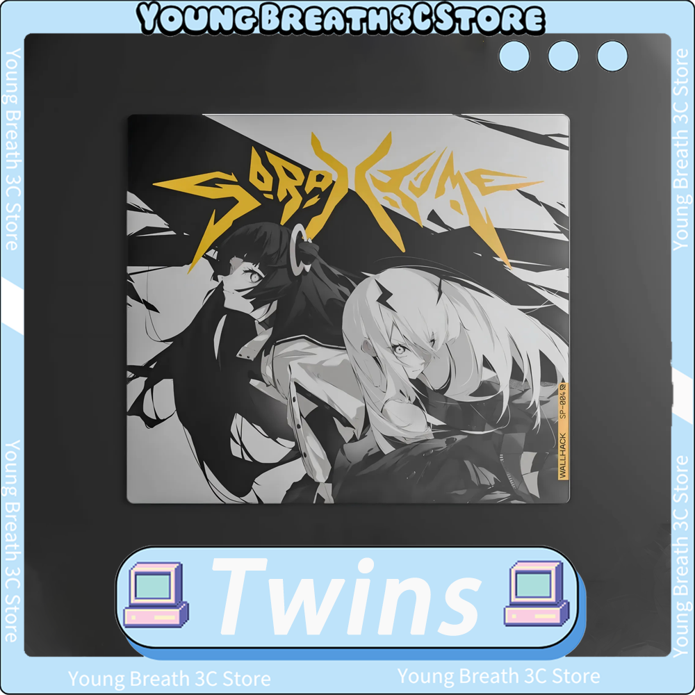 Wallhack SP-004 Twins Mousepad Anti Slip Tempered Glass Mouse Pad
