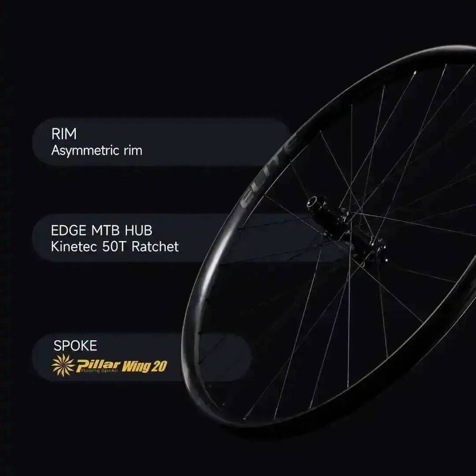 ELITEWHEELS EDGE-MTB UD Raw Weave 1201g Lightweight Carbon