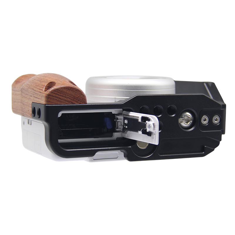 for ZV1/ZV1II /ZV1F Camera Vlog Rig L-Shape Wooden Grip with Cold