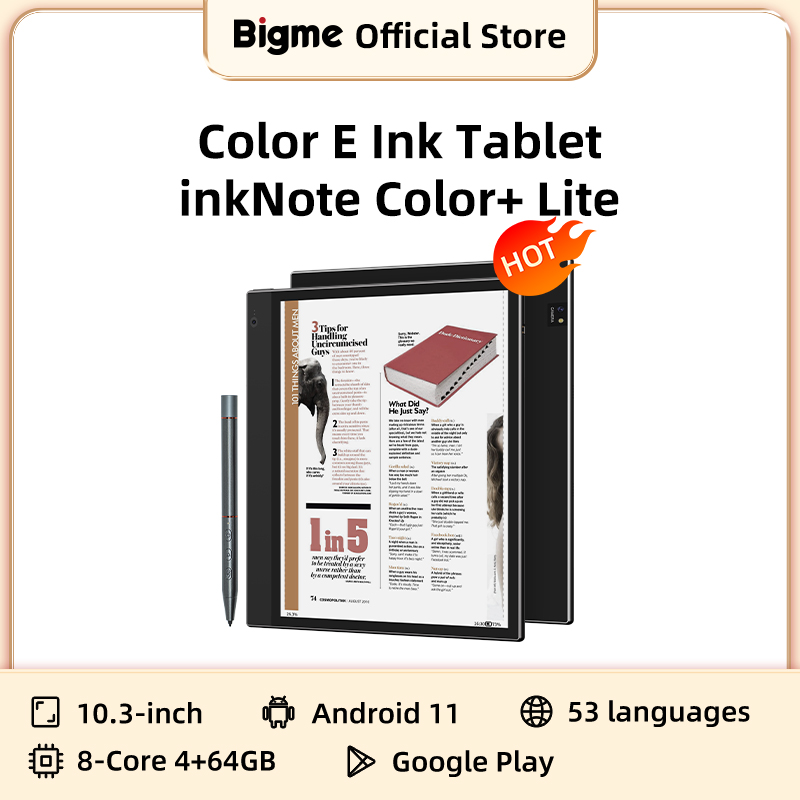 BIGME inkNote Color+ Lite 10.3-inch e Ink E-book Reader electronic