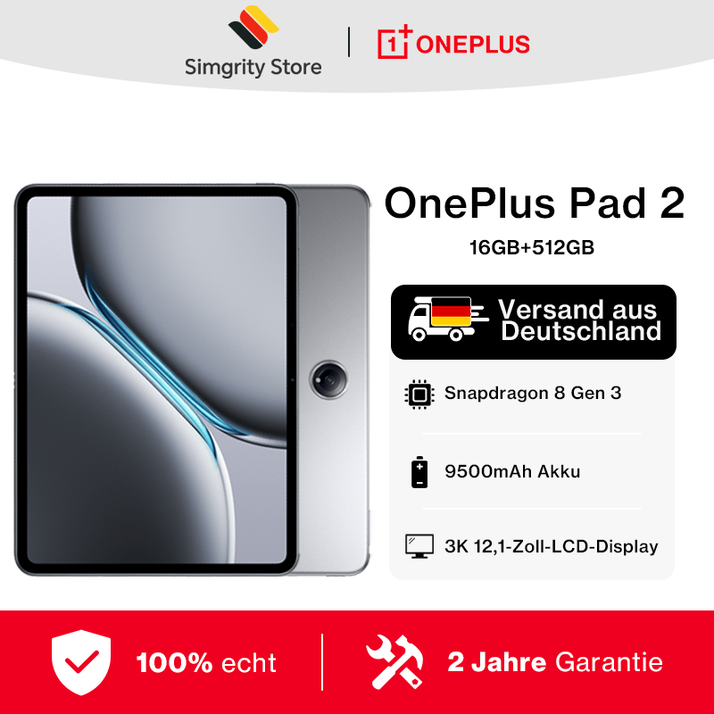 Global Version OnePlus Pad 2 Tablet 16GB 512GB Snapdragon 8 Gen 3