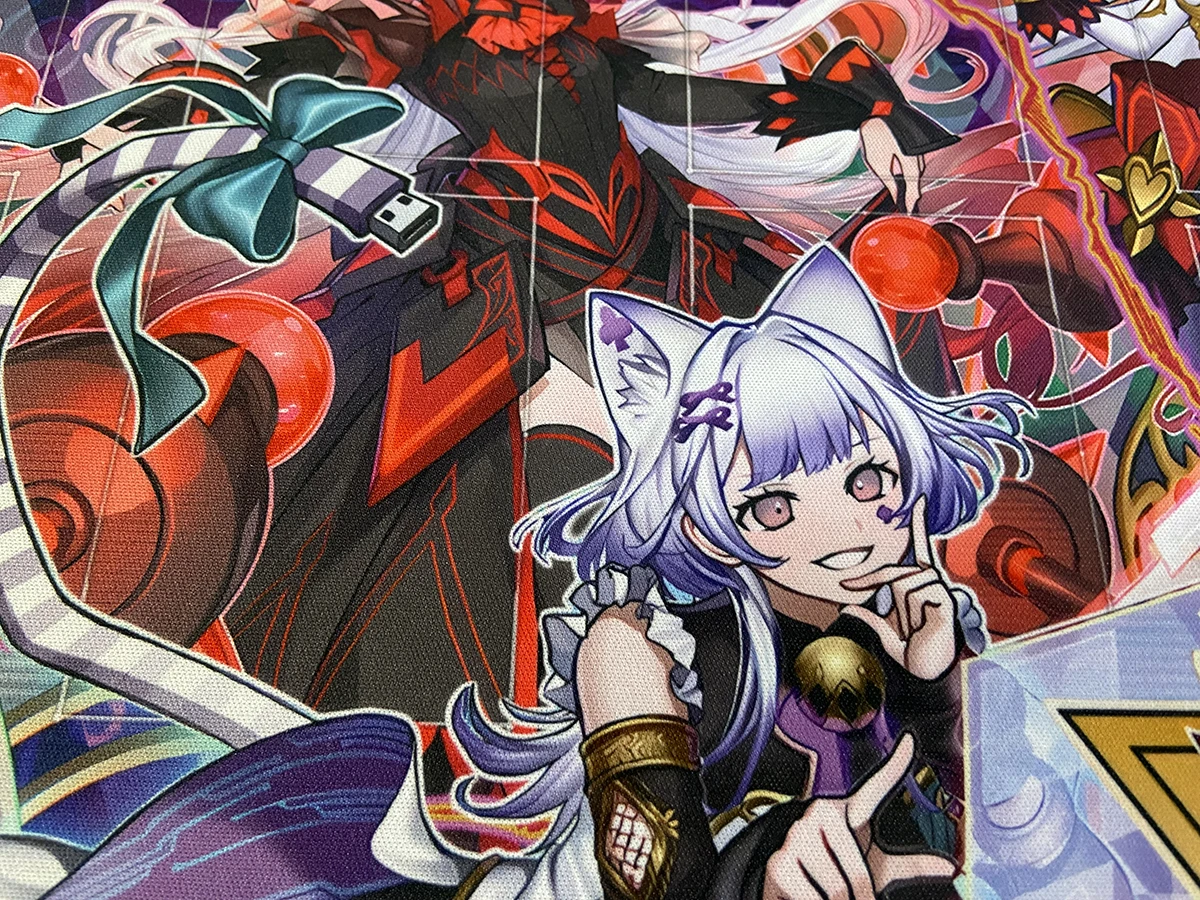 YuGiOh Playmat M∀LICE Q HEARTS OF CRYPTER Mat RED RANSOM TCG CCG