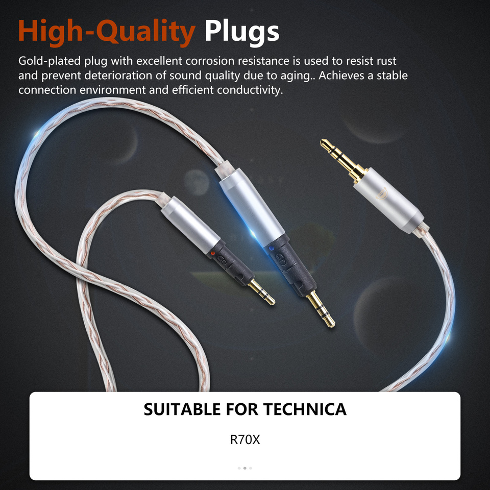 OKCSC R70X イヤホンケーブル Technica R70X/R70xa 用 4 コア