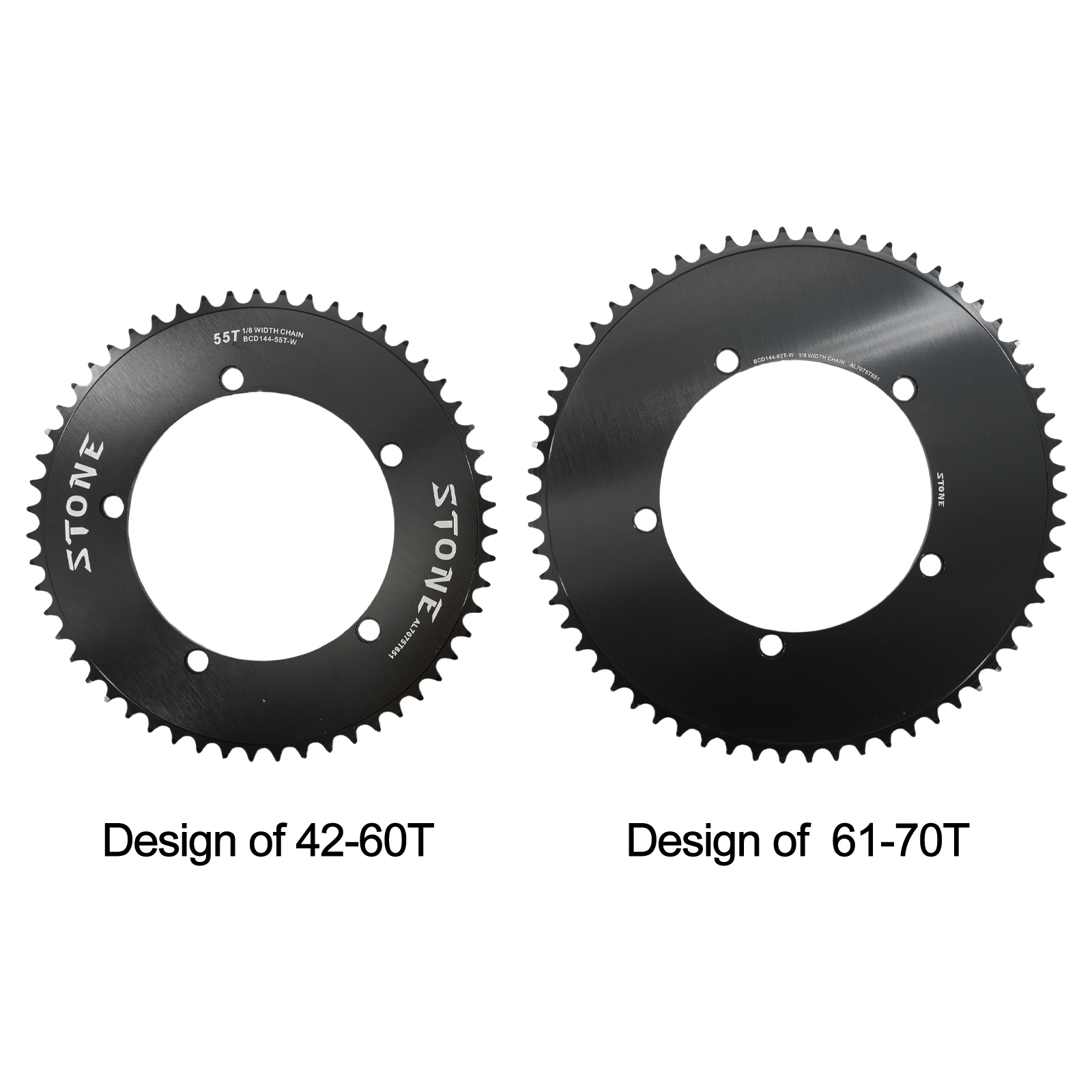 Stone 144 BCD ラウンドチェーンリング ピスト固定ギアトラックバイク