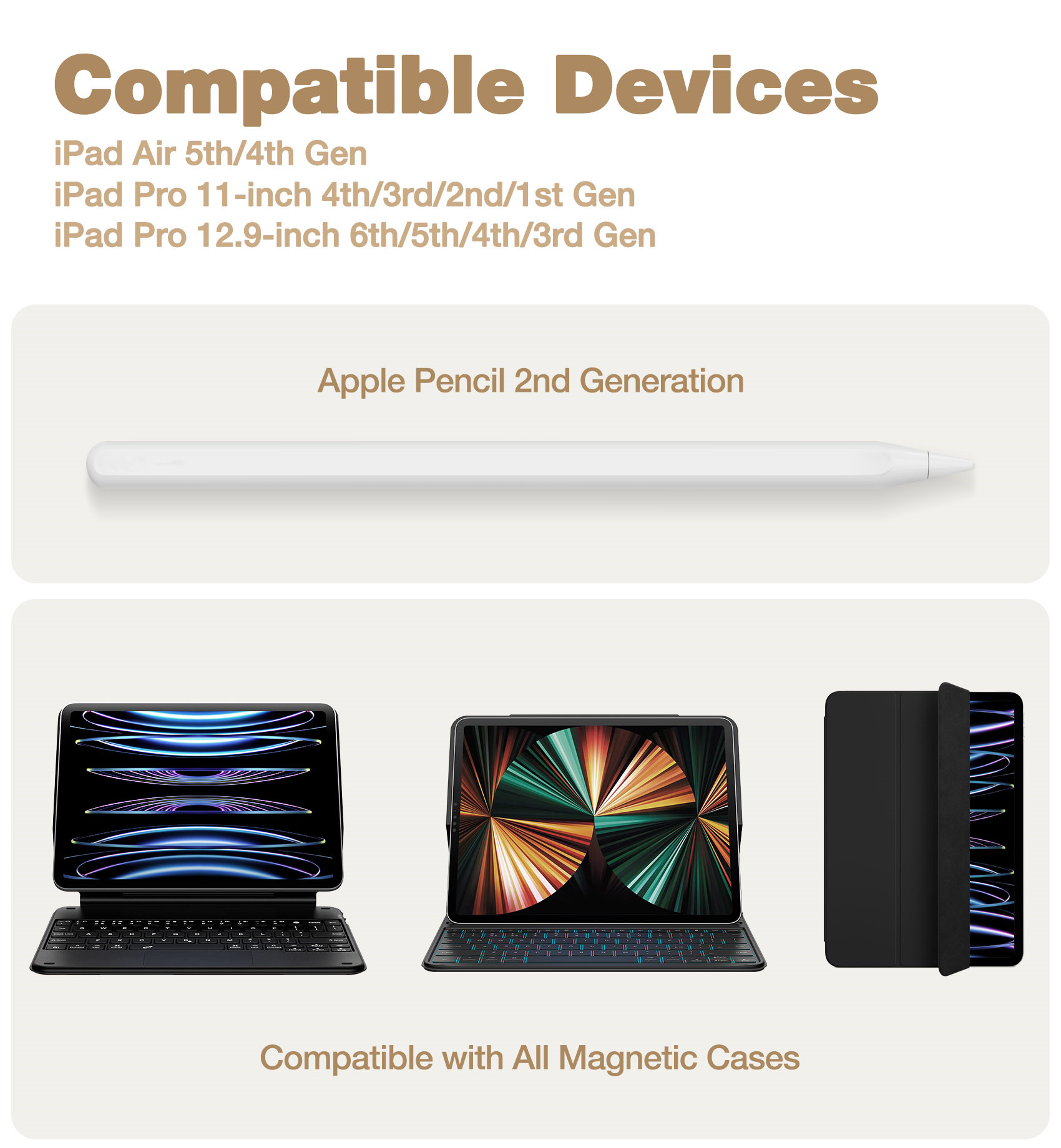 Appleペンシルホルダークランプ,第2世代,マジックキーボードと互換性が