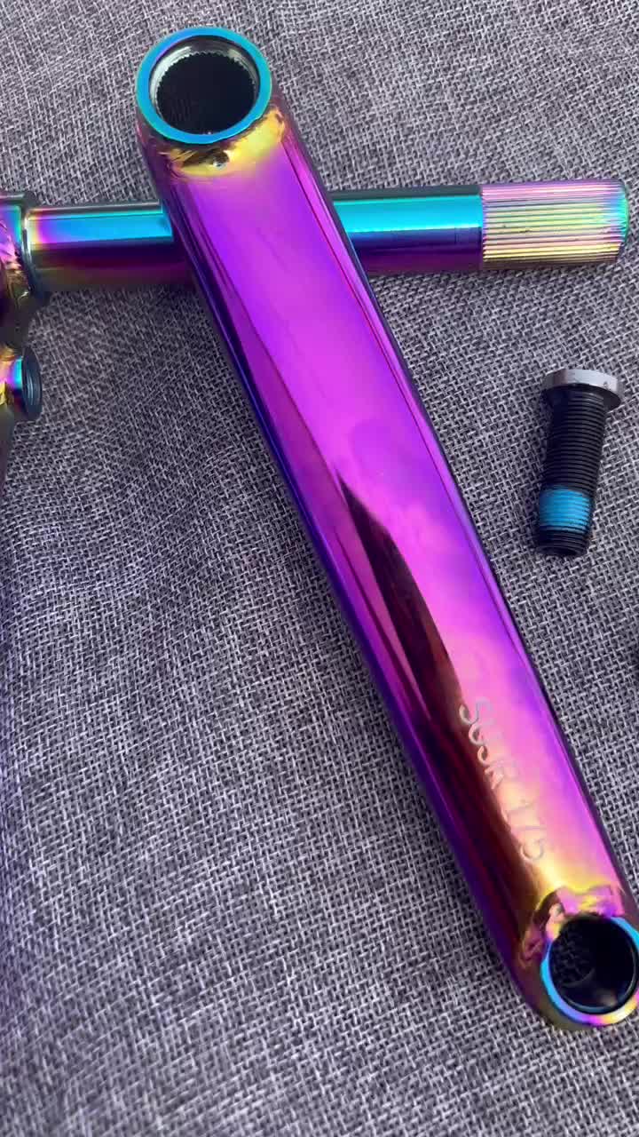 bmx crankset 19mm 48spines 2pc 175mm 850g 4130crmo bmx crank