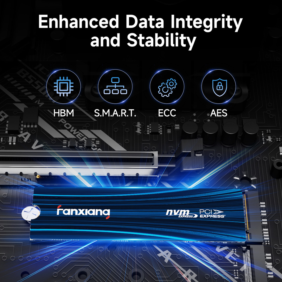 Fanxiang S880E M.2 SSD 7300MB/s 1TB/2TB/4TB M.2 NVMe SSDドライブ
