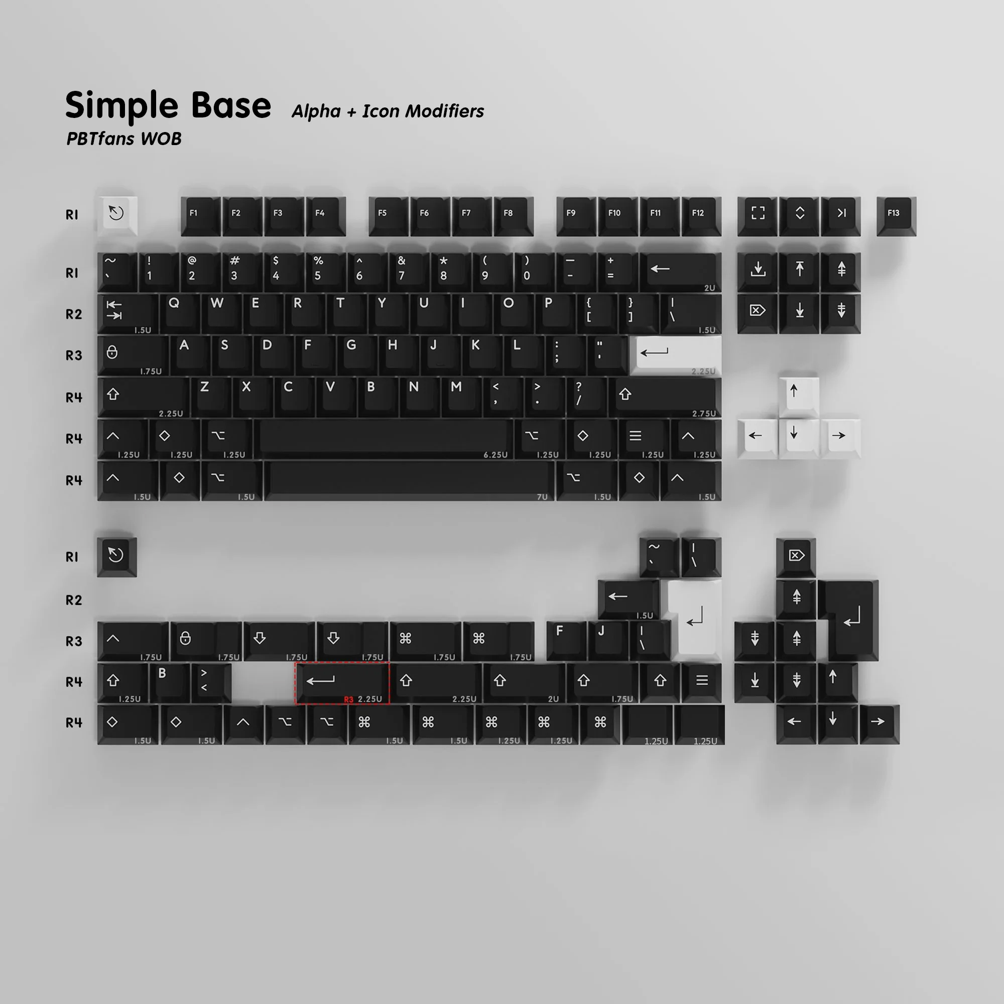 Base kit] PBTfans WOB PBT Material Doubleshot Cherry Profile