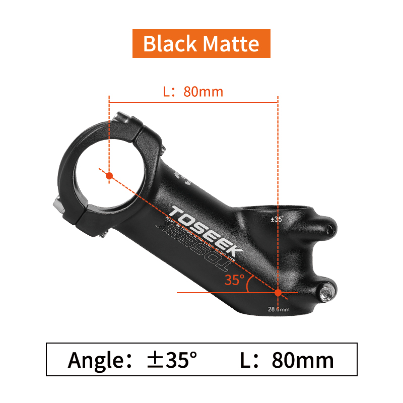 Toseek-超軽量自転車ハンドルバー,ステム,7度,35度,マウンテンバイク