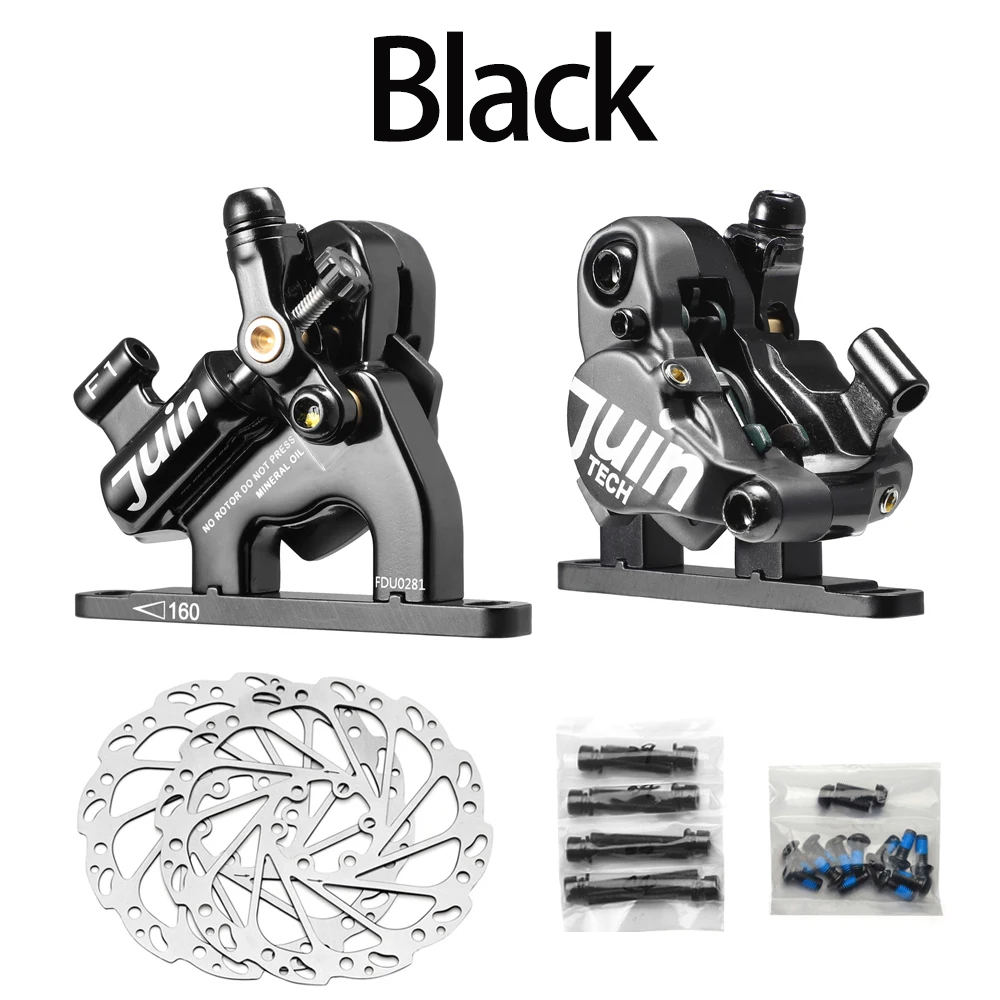 Juin Tech Flat Mount Disc Brake F1, Hydraulic Caliper Rotor, 160mm