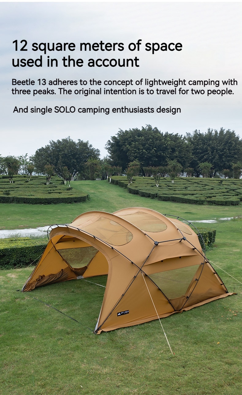 3F UL GEAR Beetle13 2.0 Ball Tunnel Tent 70D - 3f UL Gear Ultralight