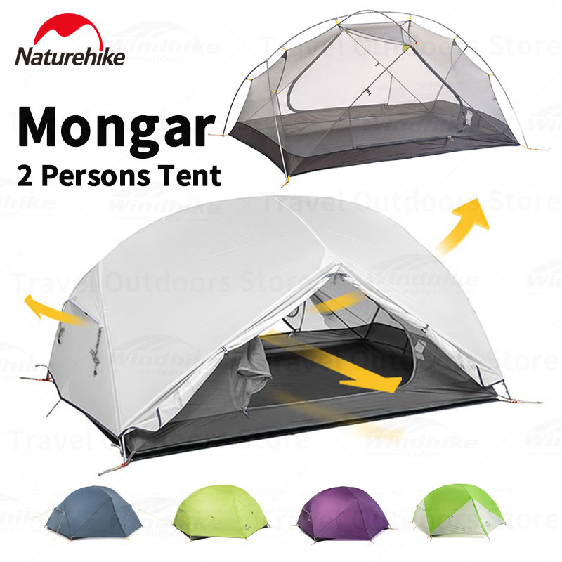 Naturehike Mongar 2 People Tent Outdoor 15D/20D Nylon Professional