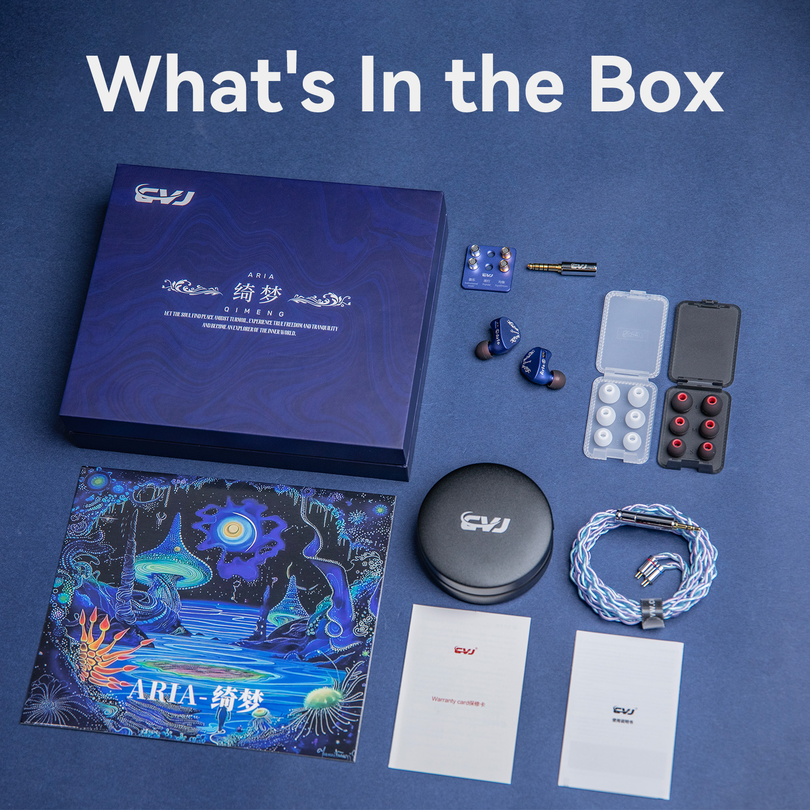 Cvjアリア-取り外し可能なケーブルを備えた高性能イヤホン,ナノ