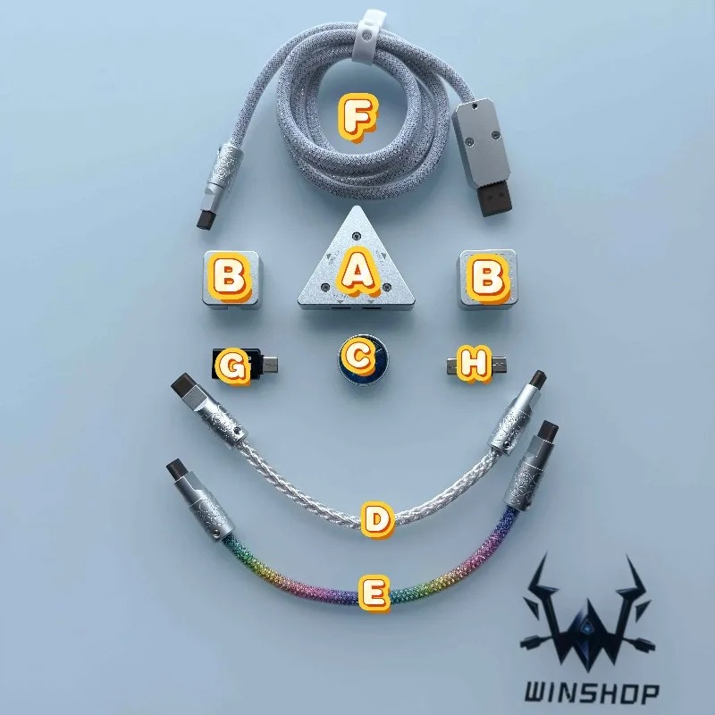 8K Winshop Cable Separable 1 To 2 Magnetic Switch Keyboard Cable