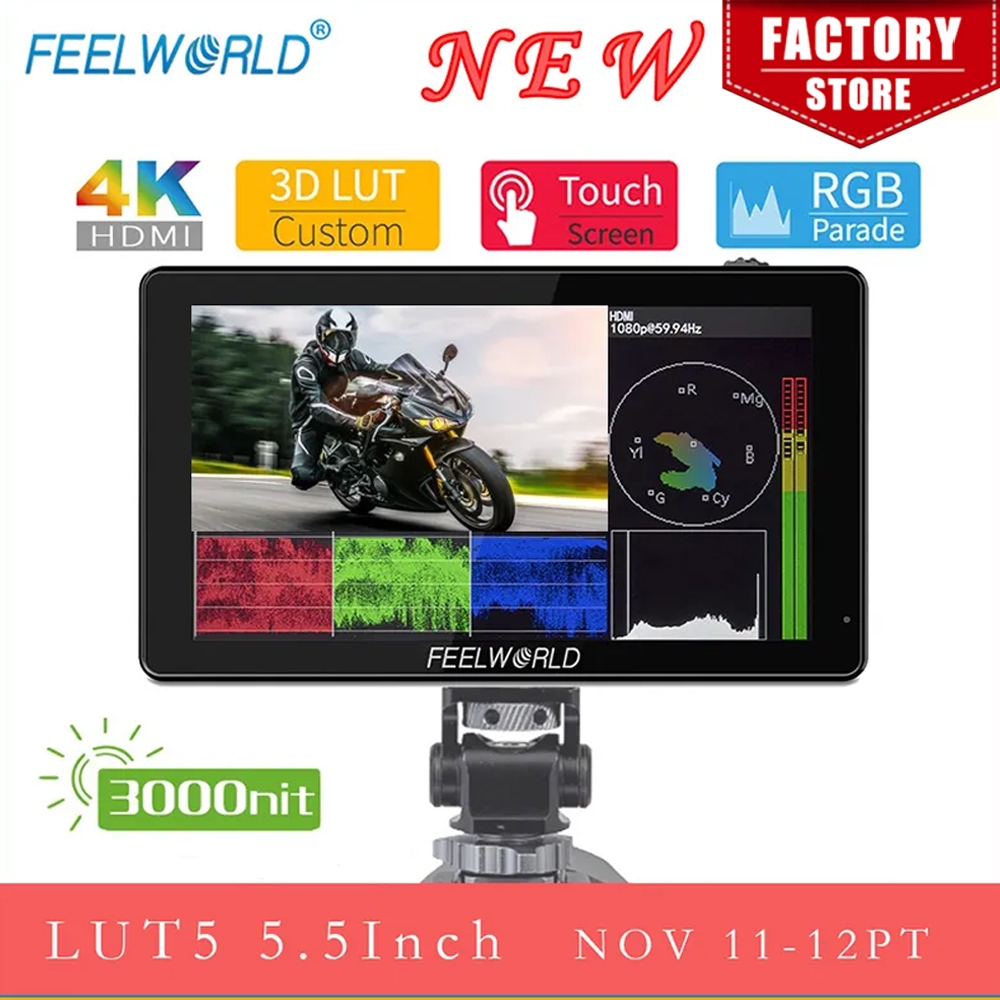 FeelWorld LUT5 3000nit: O Monitor de Campo Ideal para