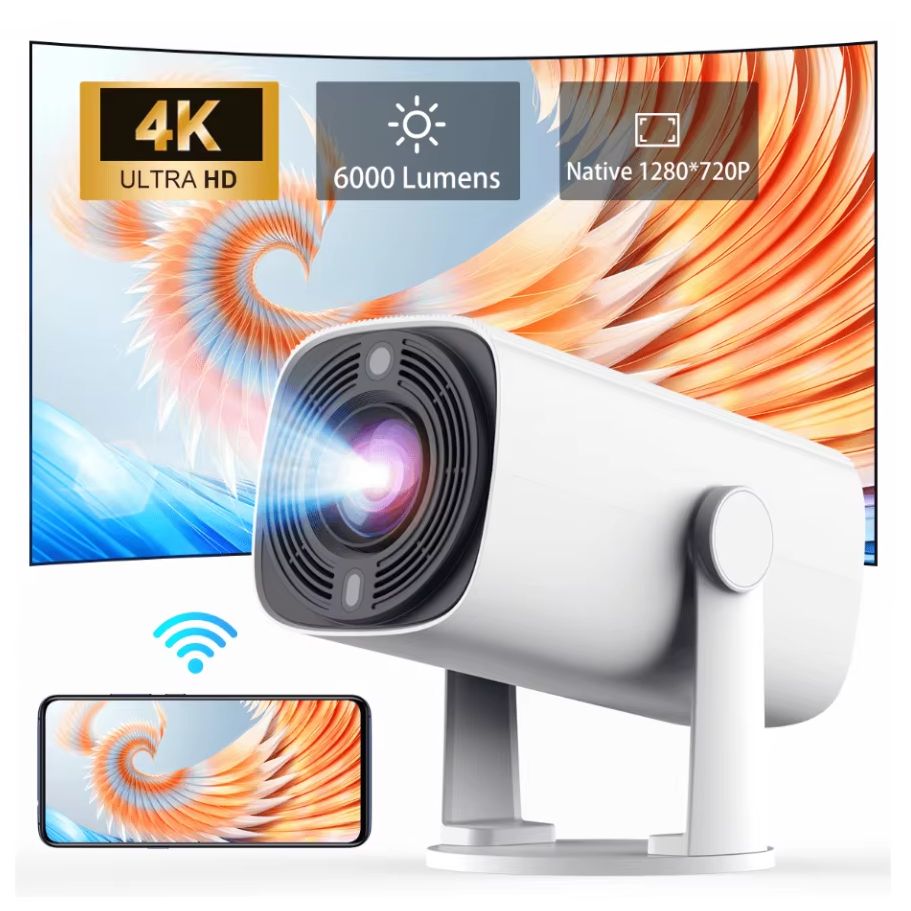 K2N Mini Projector 4K Supported Portable with 270° Rotatable Auto