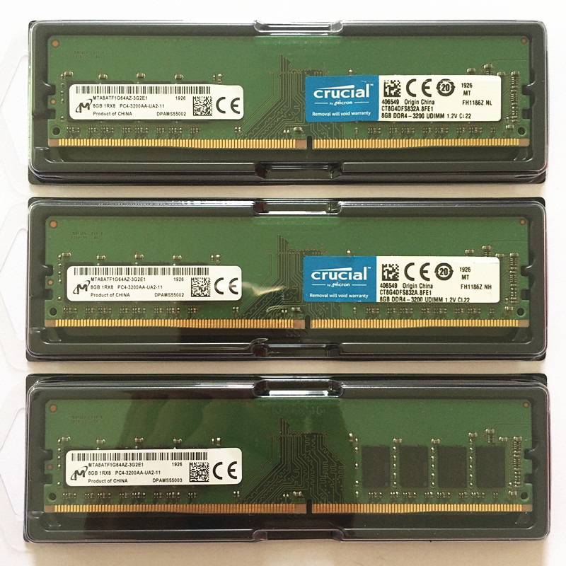 Micron crucial ddr4 8gb 3200mhz desktop rams memoria DDR4 8GB 1RX8